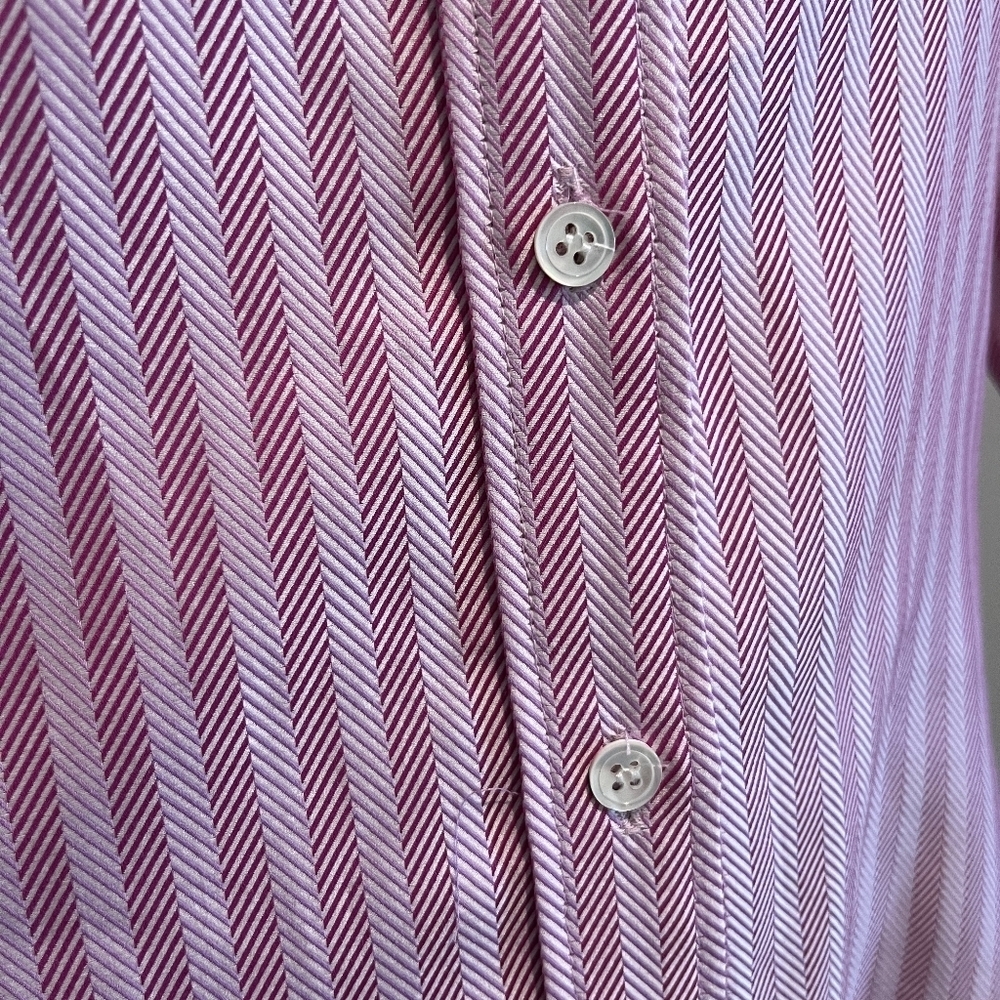Theory 5 Button Front Herringbone Weave "Ivy" Blouse in Size Petite. NWT - Picture 5 of 16